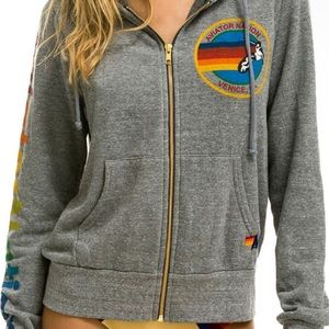 Aviator nation zip up grey